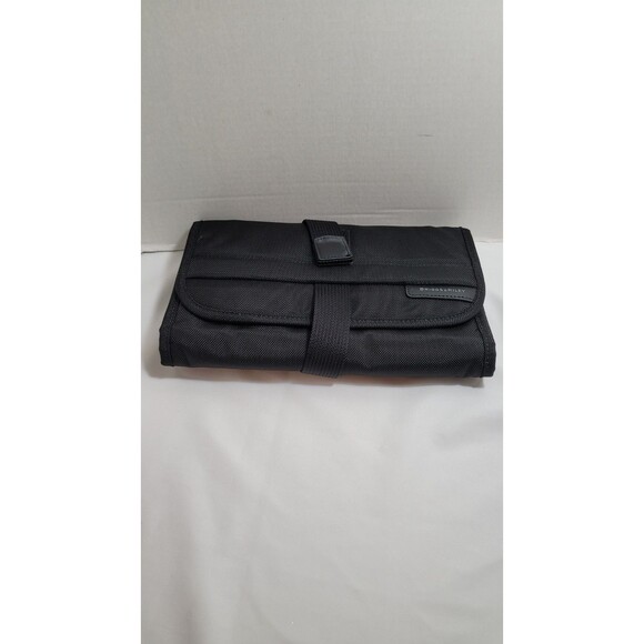 Briggs & Riley Trifold Hanging Toiletry Bag Kit Ballistic Black 11x7” Luggage - Picture 1 of 7